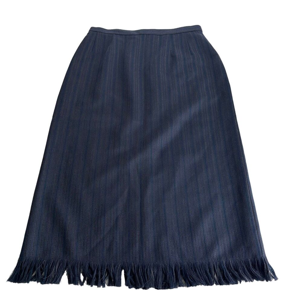 harve benard wool stripe midi skirt Size 8